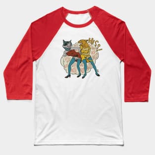 Cat Fight Baseball T-Shirt